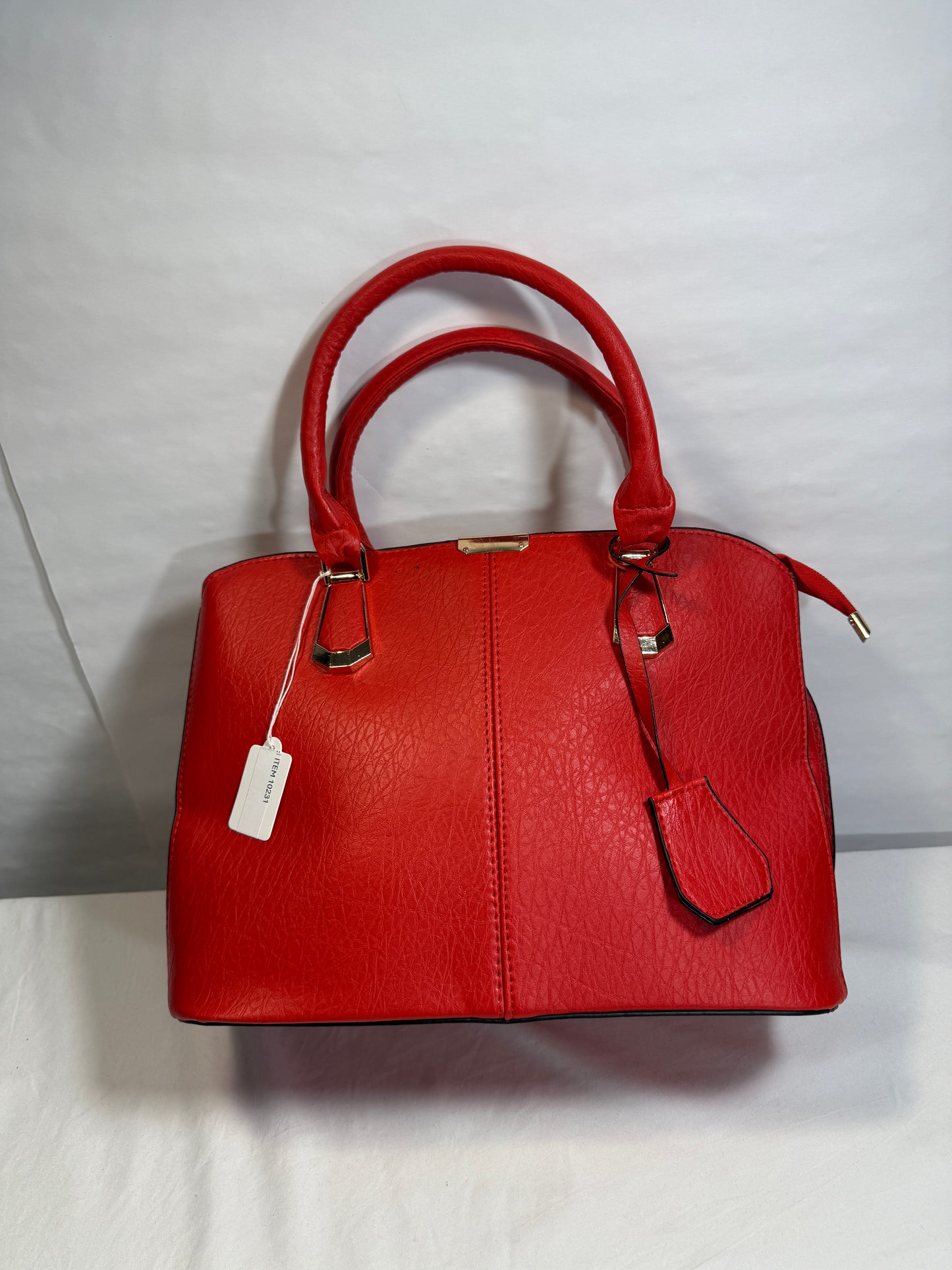 Red Sustainable Synthetic Leather Stylish Fashion Handbag Evening Purse