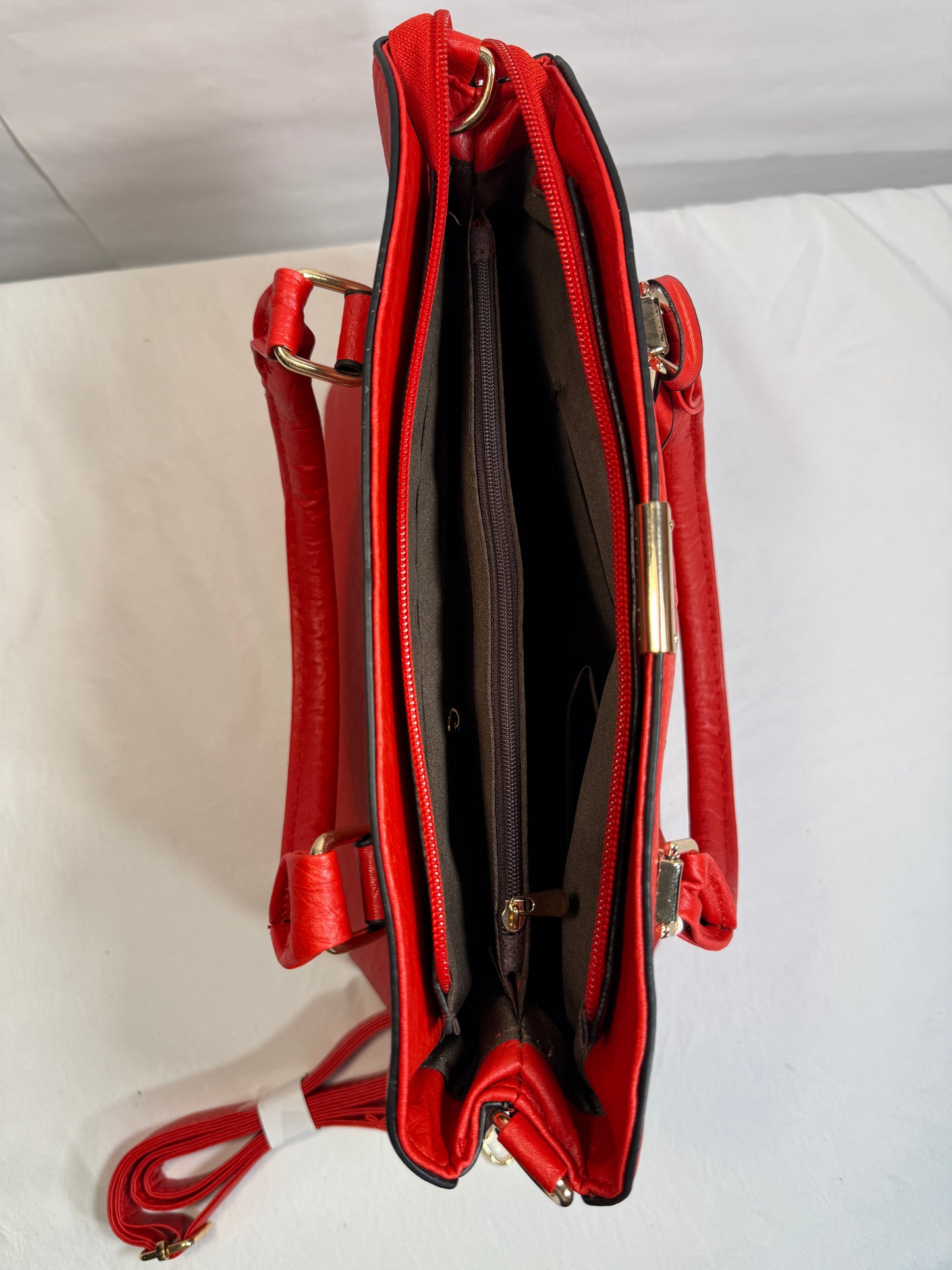 Red Sustainable Synthetic Leather Stylish Fashion Handbag Evening Purse