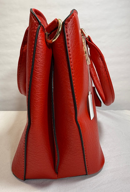 Red Sustainable Synthetic Leather Stylish Fashion Handbag Evening Purse