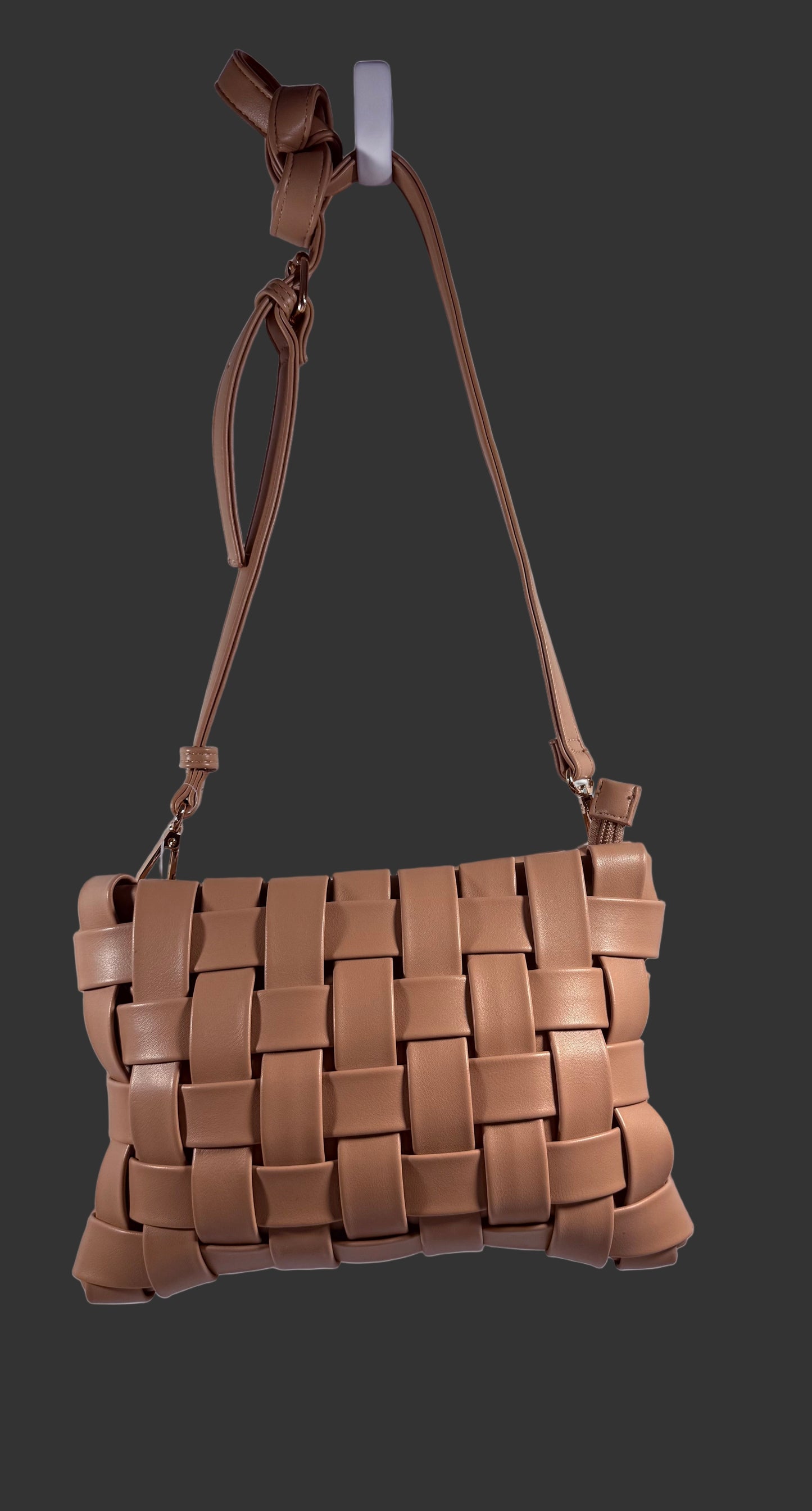 Women’s Woven Crossbody/Tote Bag Pu Leather Shoulder Handbags