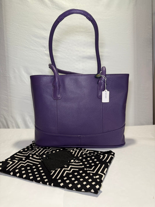 Purple Casual Leather tote 