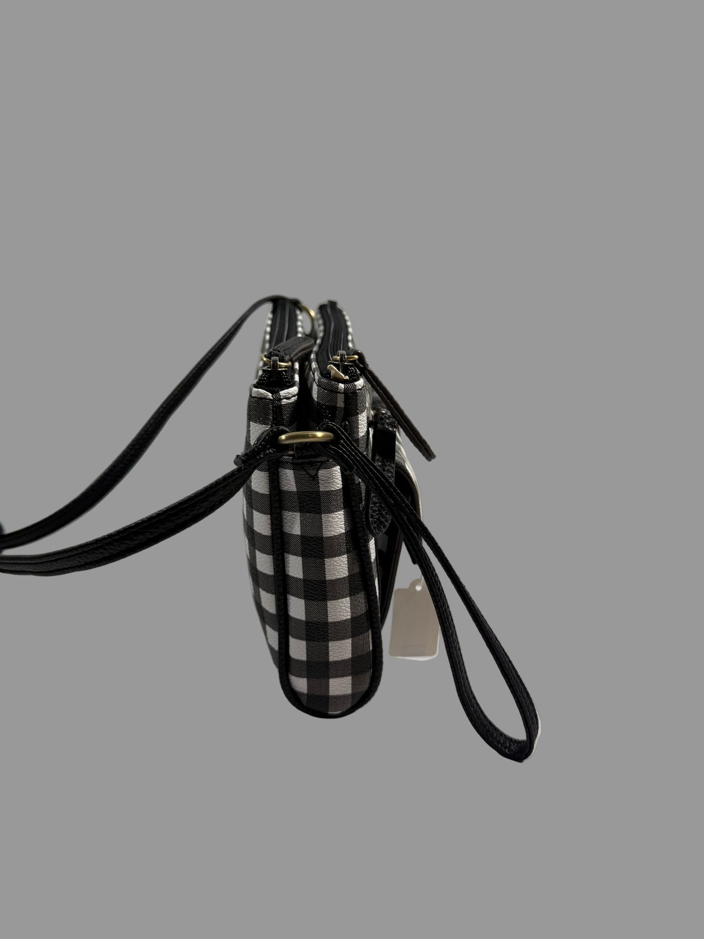  Black/White Convertible Crossbody Bag