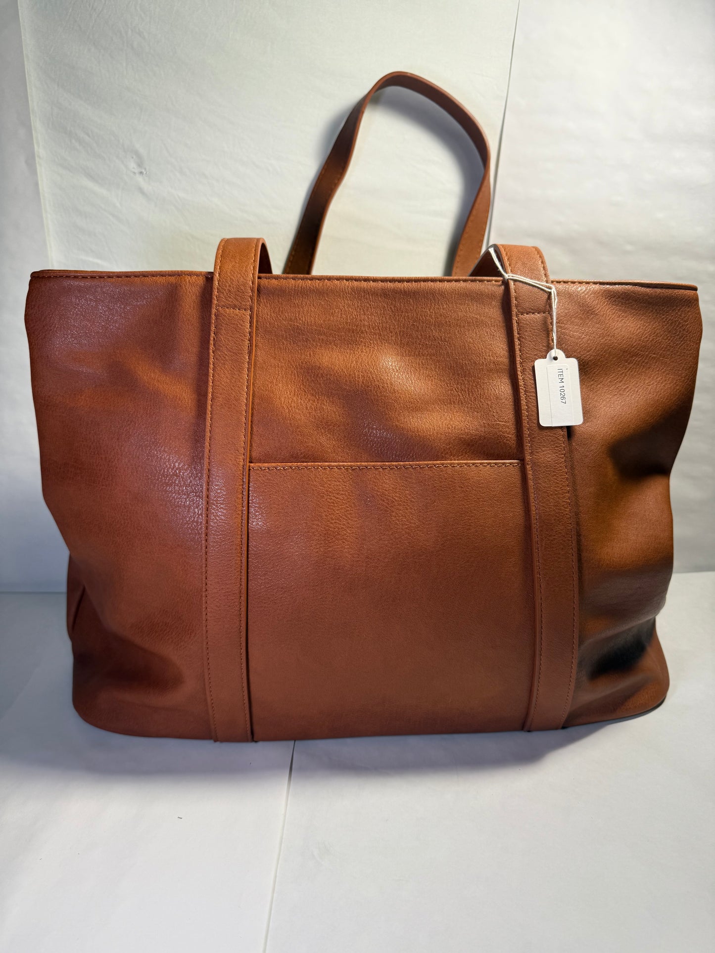 Large Leather tote bag W/3 pocket