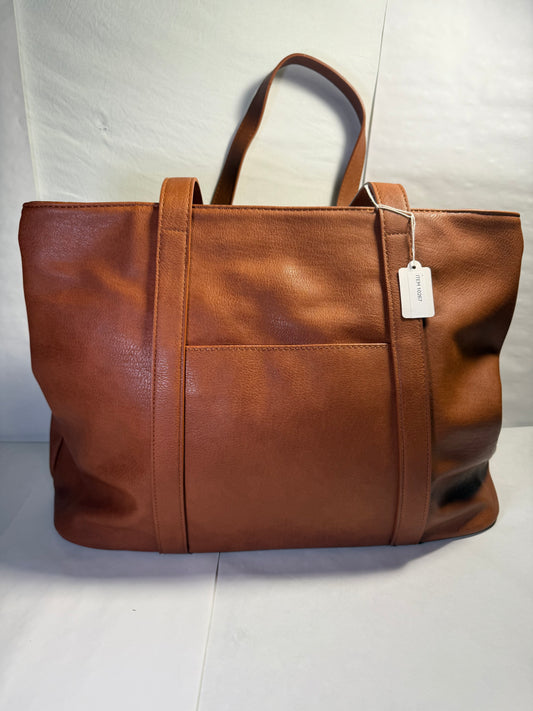 Large Leather tote bag W/3 pocket