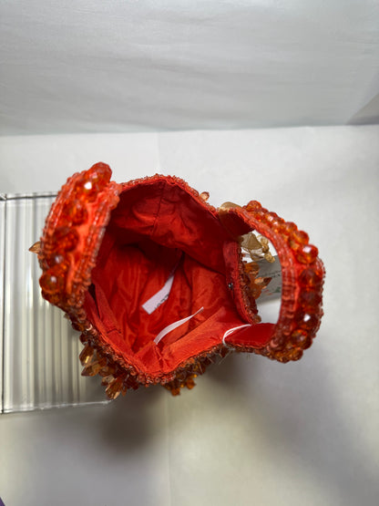 Cute Little Orange Beaded Bag