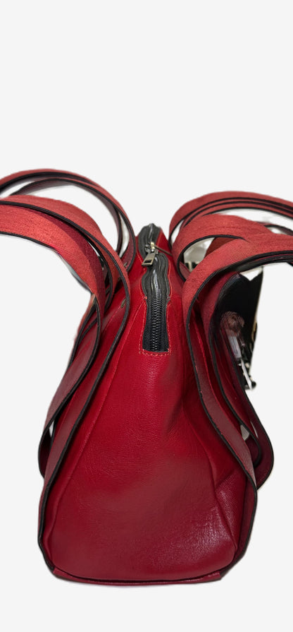 Moroccan Woven Leather Handbag – Chouara Collection.