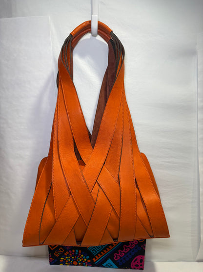 Moroccan Woven Leather Handbag – Chouara Collection.