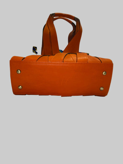 Moroccan Woven Leather Handbag – Chouara Collection.