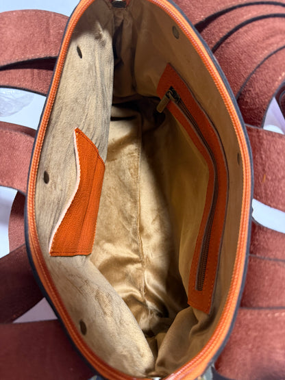 Moroccan Woven Leather Handbag – Chouara Collection.