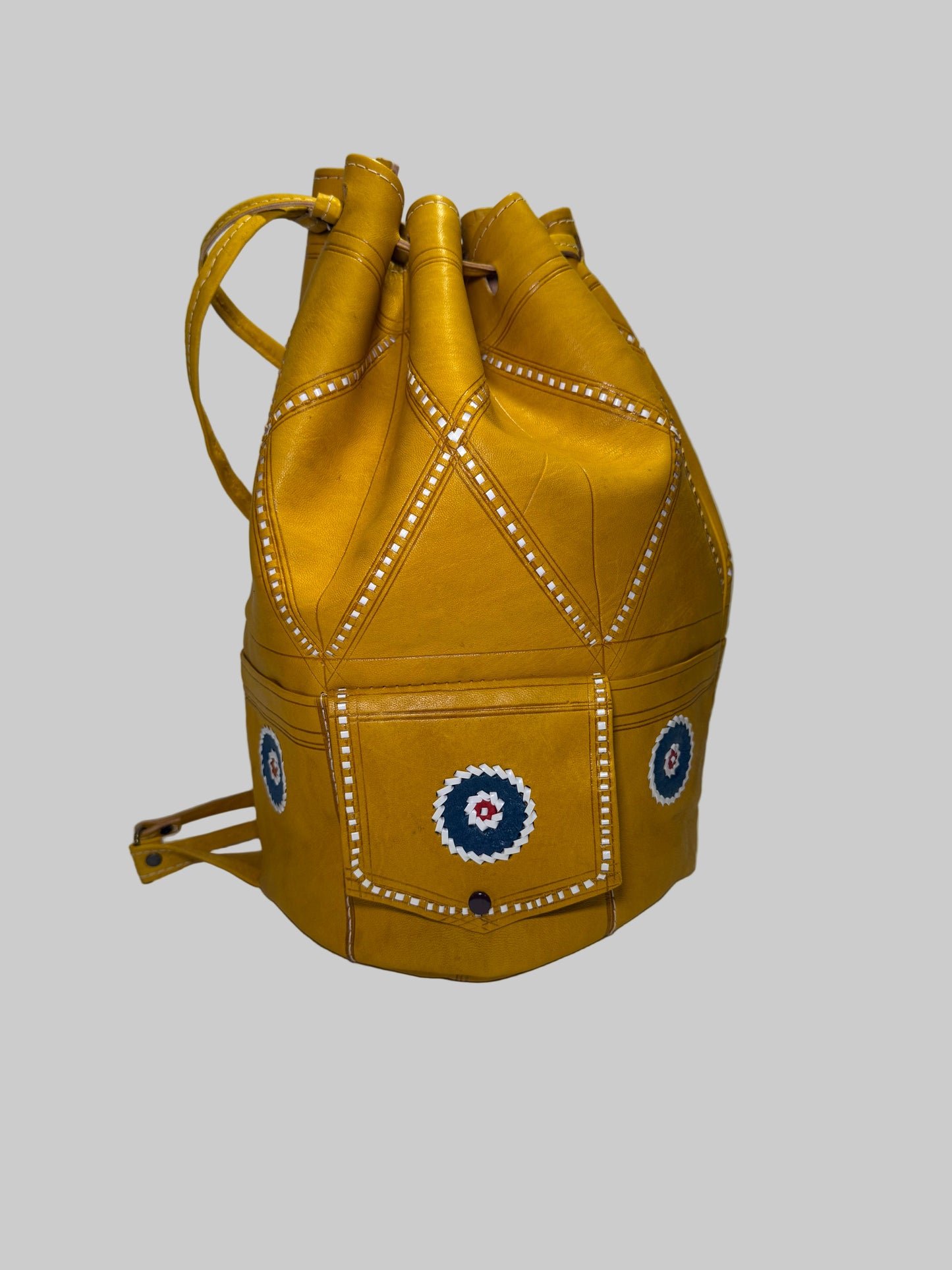 Moroccan Leather Bucket Bag