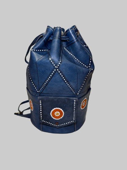 Moroccan Leather Bucket Bag