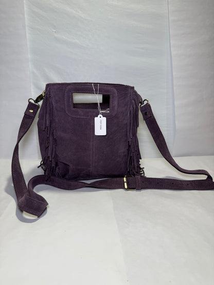 Purple Suede Shoulder Bag