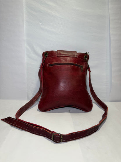Small  Leather Crossbody Bag made in Morocco