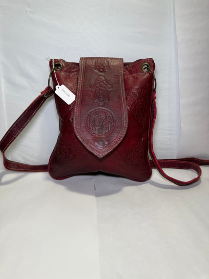Small  Leather Crossbody Bag made in Morocco