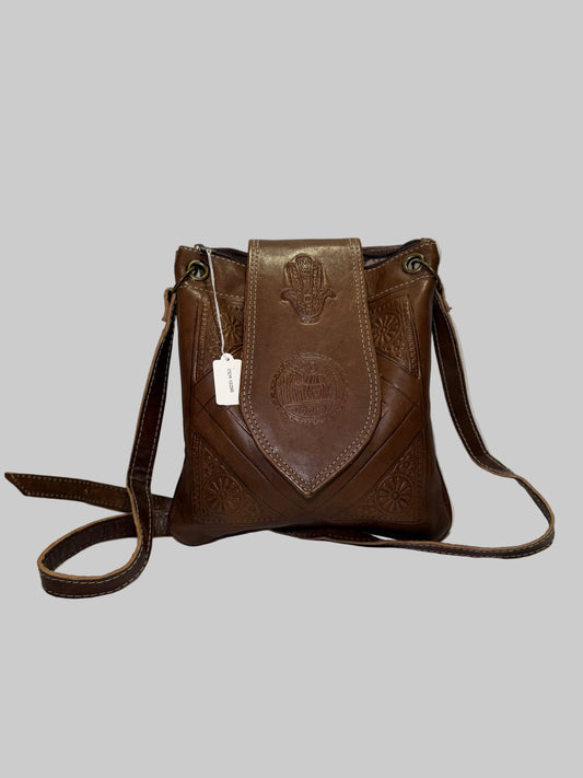 Small  Leather Crossbody Bag made in Morocco