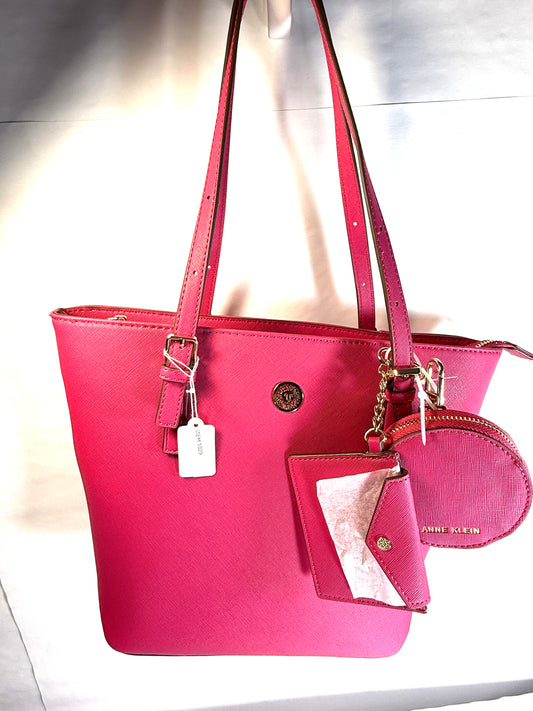 Anne Klein women tote shoulder bag w/change purse and card holder.