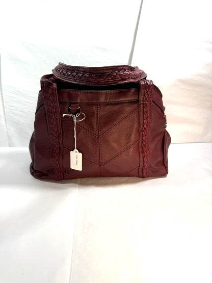 Burgundy Leather Tote/Shoulder Bag