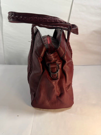 Burgundy Leather Tote/Shoulder Bag