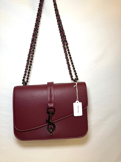 Small Burgundy Bag With Chain Shoulder Strap