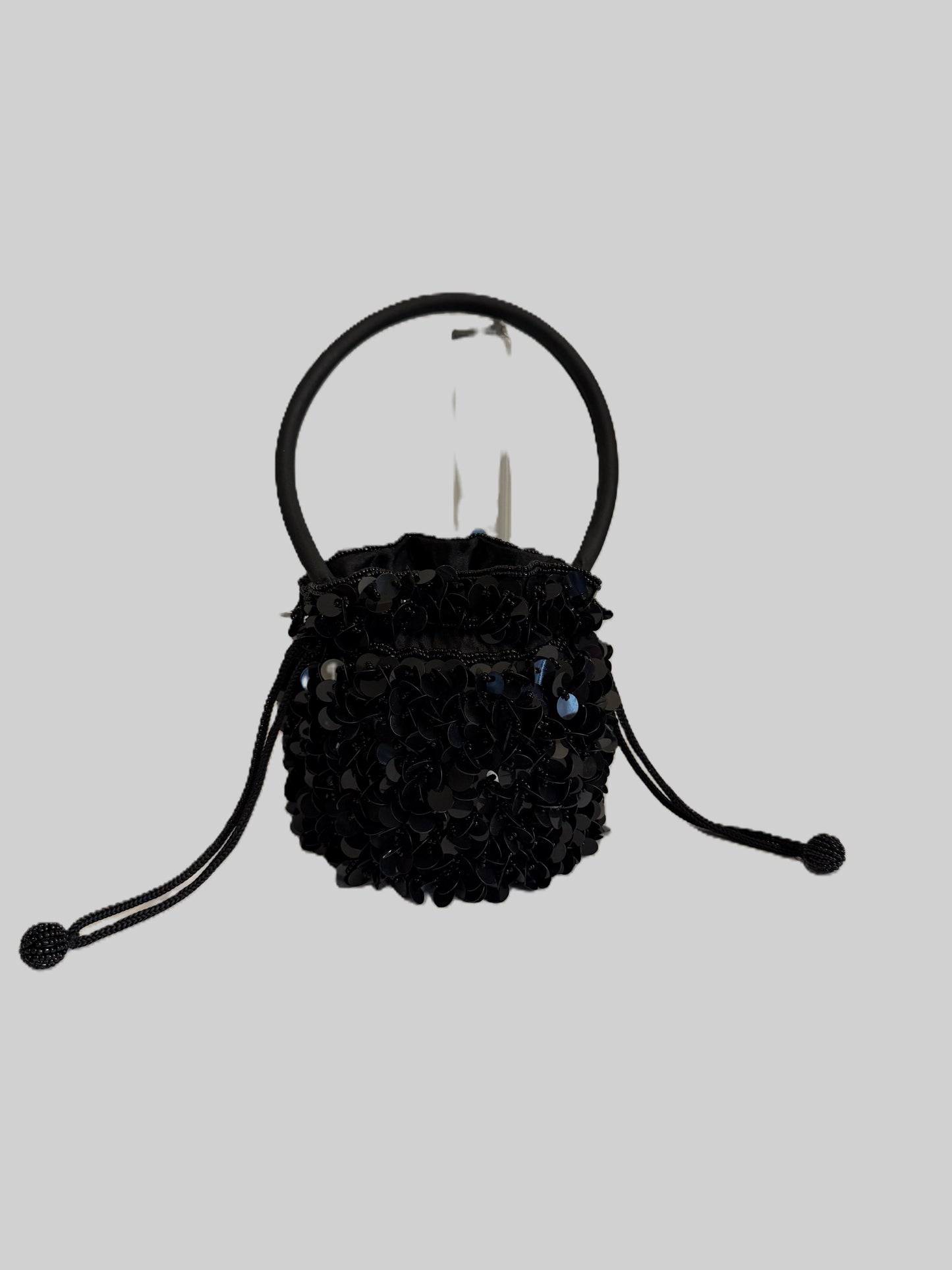 Vintage Sequin Drawstring Purse 