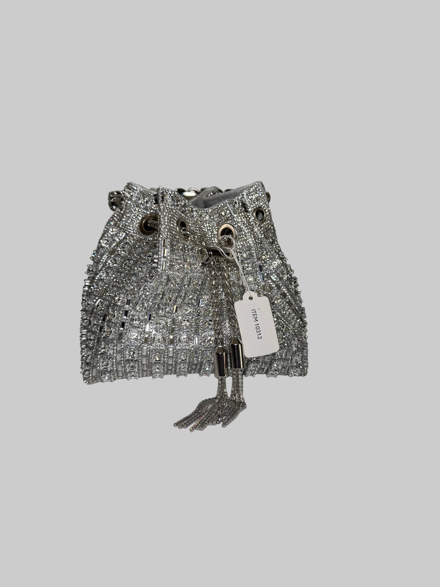 Silver Glitter Evening Bag Clutch Purse