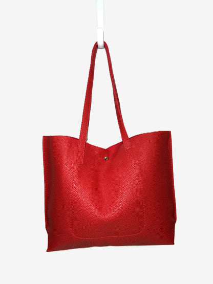 Women Large PU Tote Top-Handle Bag