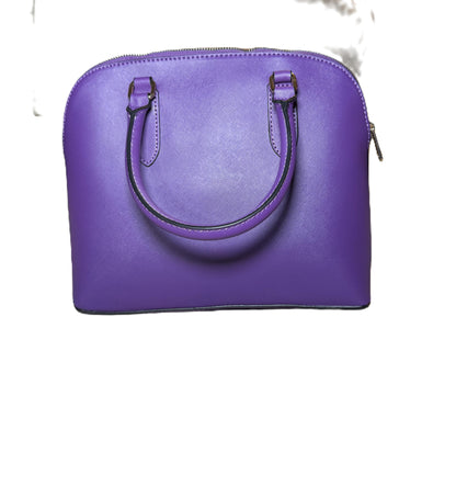 Trina Turk Purple Faux Leather Dome Crossbody Bag