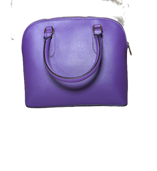 Trina Turk Purple Faux Leather Dome Crossbody Bag