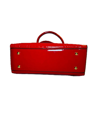 Patent Croc Tote Bag with Bow