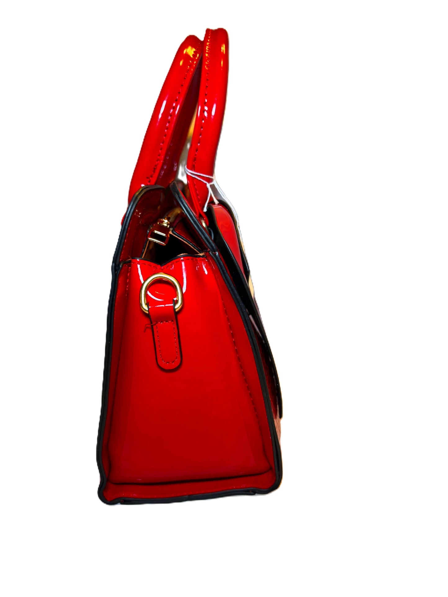 Patent Croc Tote Bag with Bow