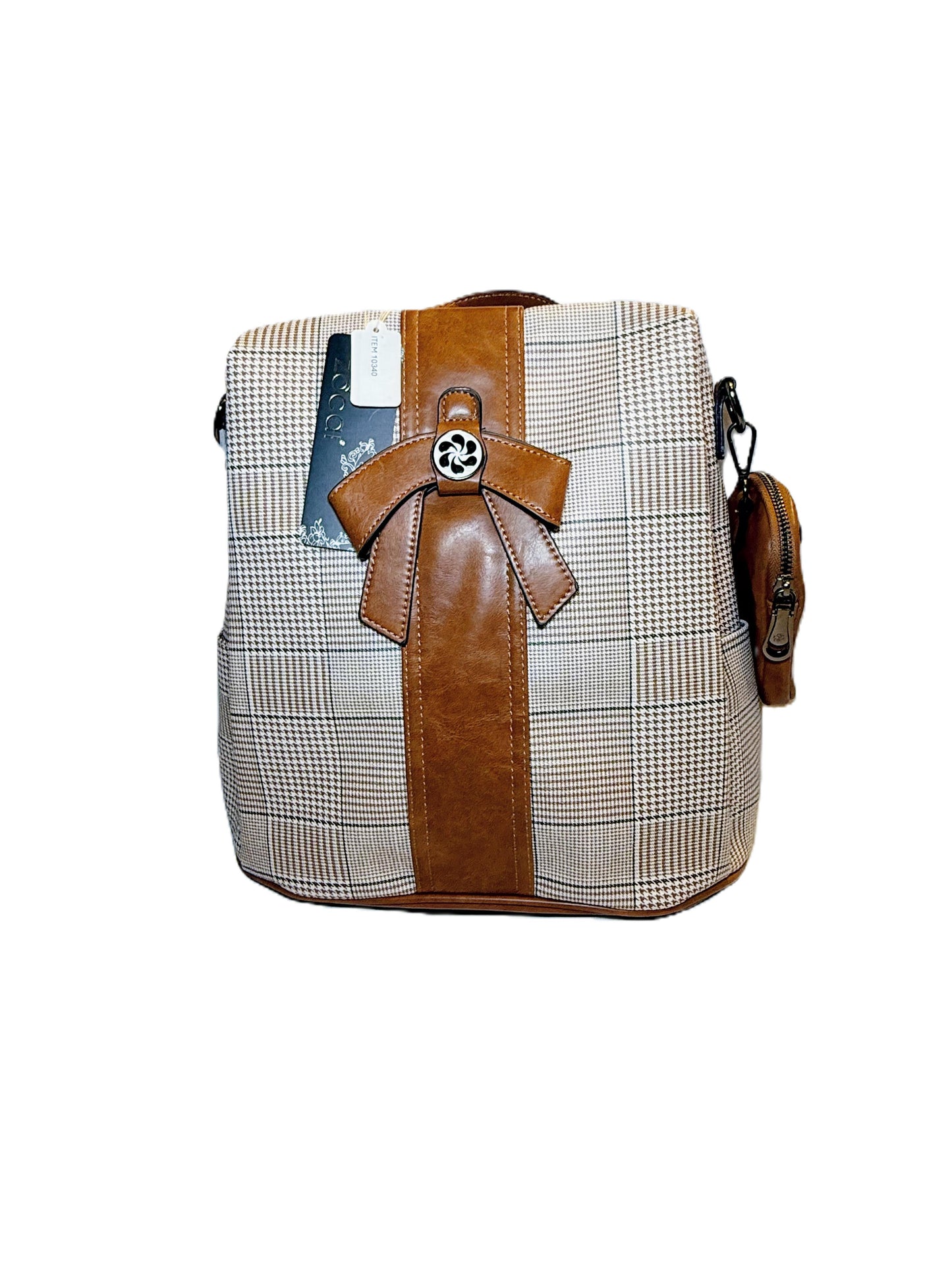 Plaid Backpack Purse