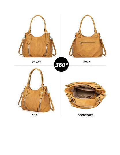 Soft Hobo Shoulder Bag Satchel Purse with Adjustable Strap