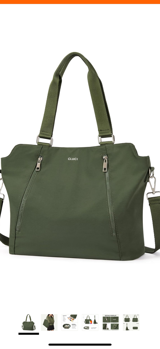 CLUCI Large Nylon Hobo Bag.