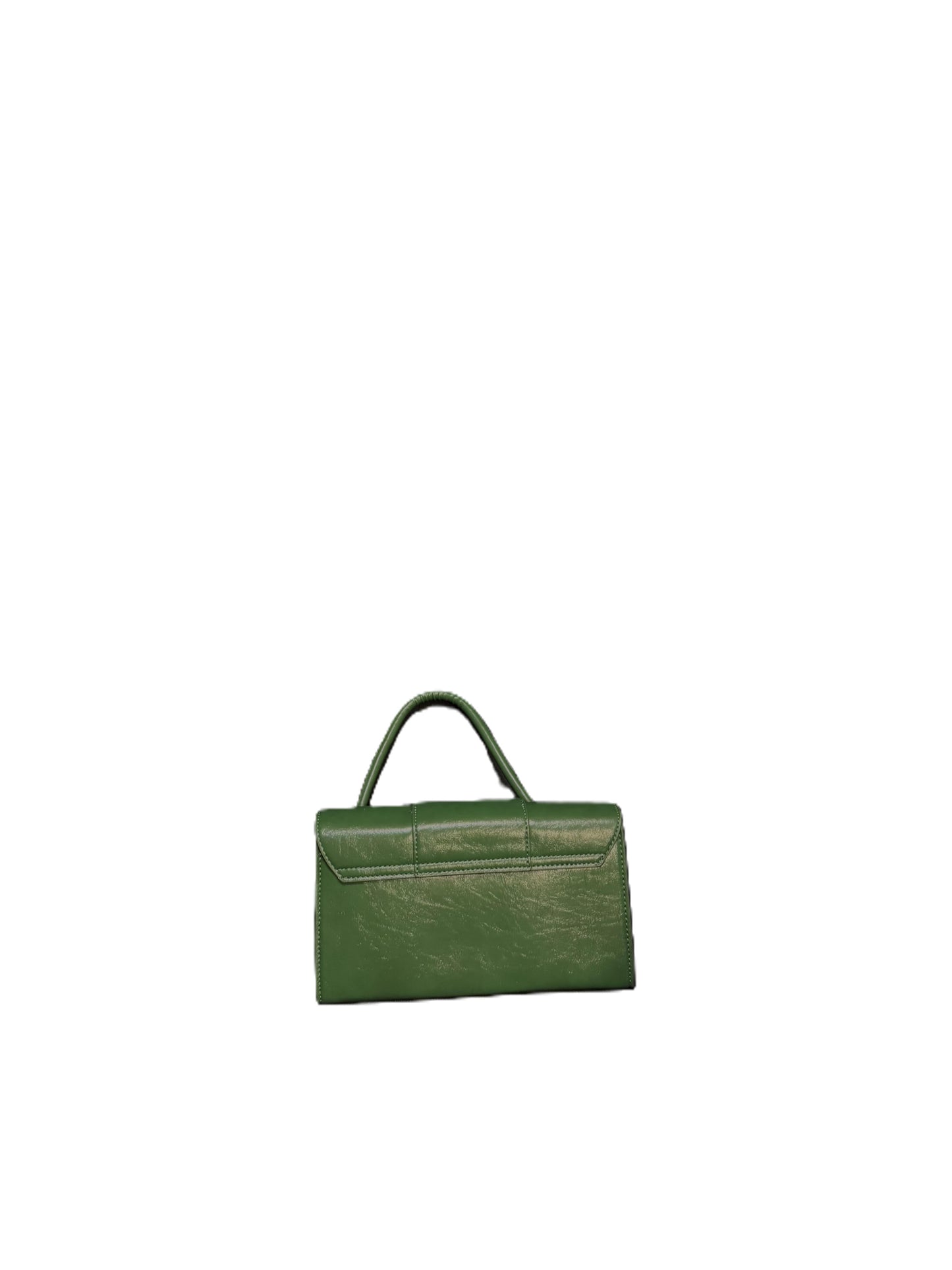 Dark Green Shoulder Bag Soft PU Leather.