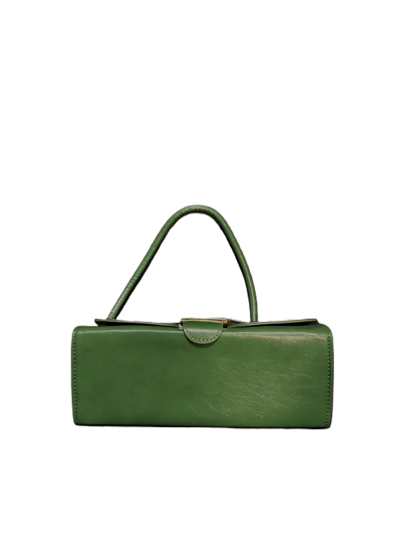 Dark Green Shoulder Bag Soft PU Leather.