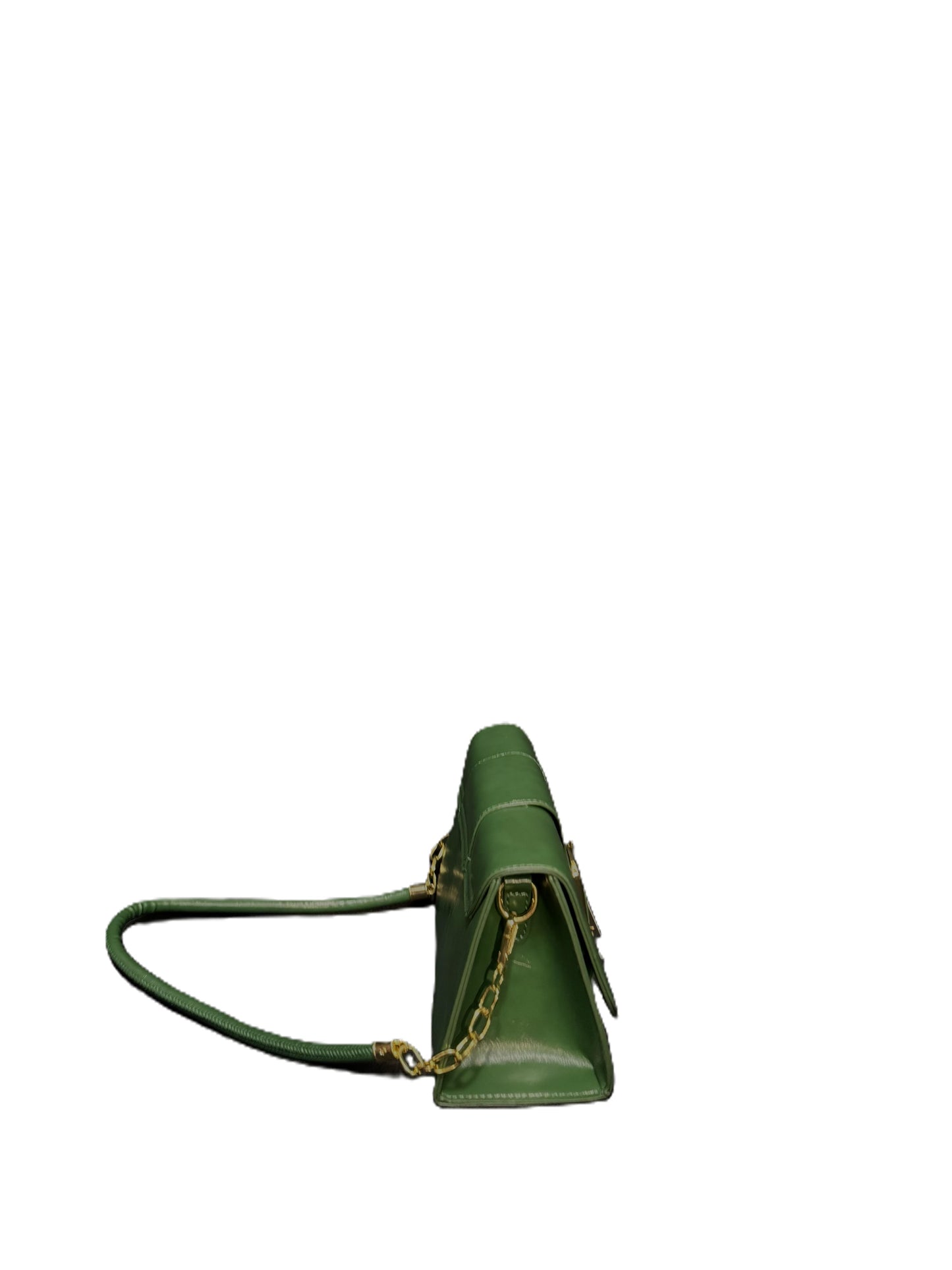 Dark Green Shoulder Bag Soft PU Leather.