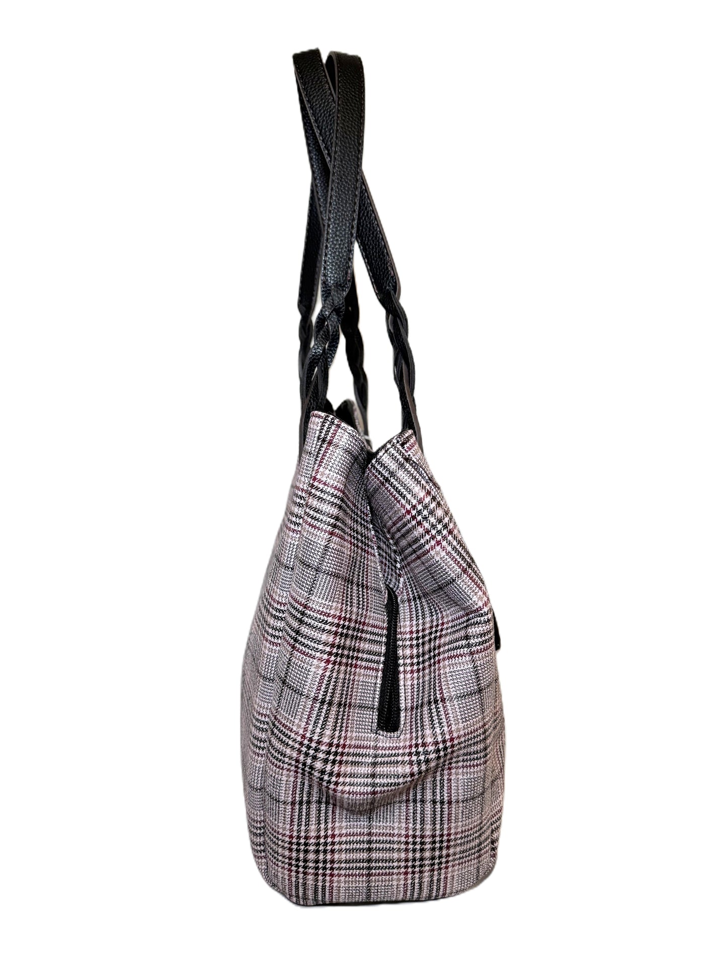 St. John's Plaid Top Handle Tote