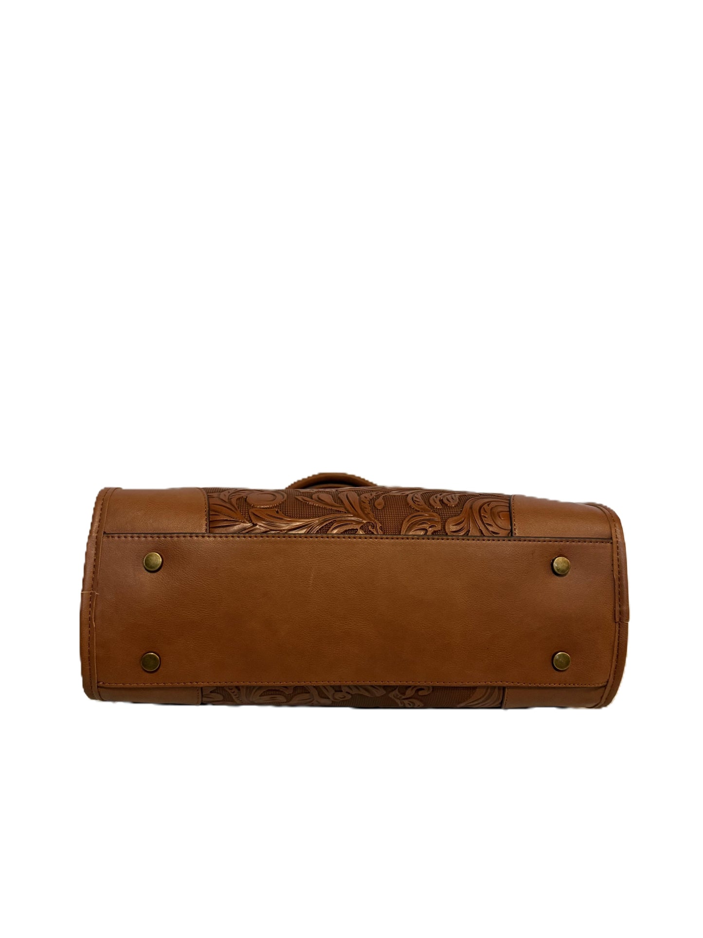 Frye and Co. Brown Embossed Satchel Bag