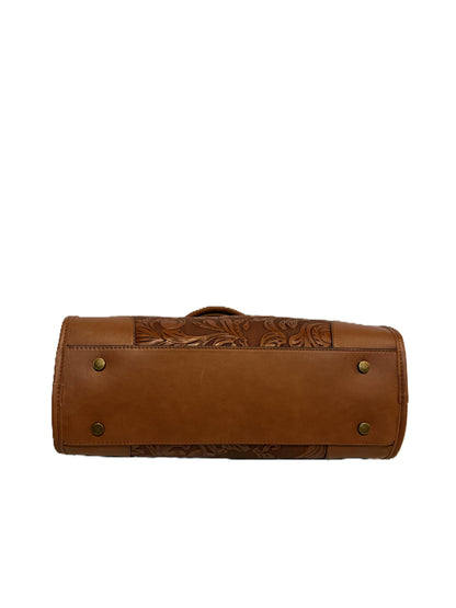 Frye and Co. Brown Embossed Satchel Bag