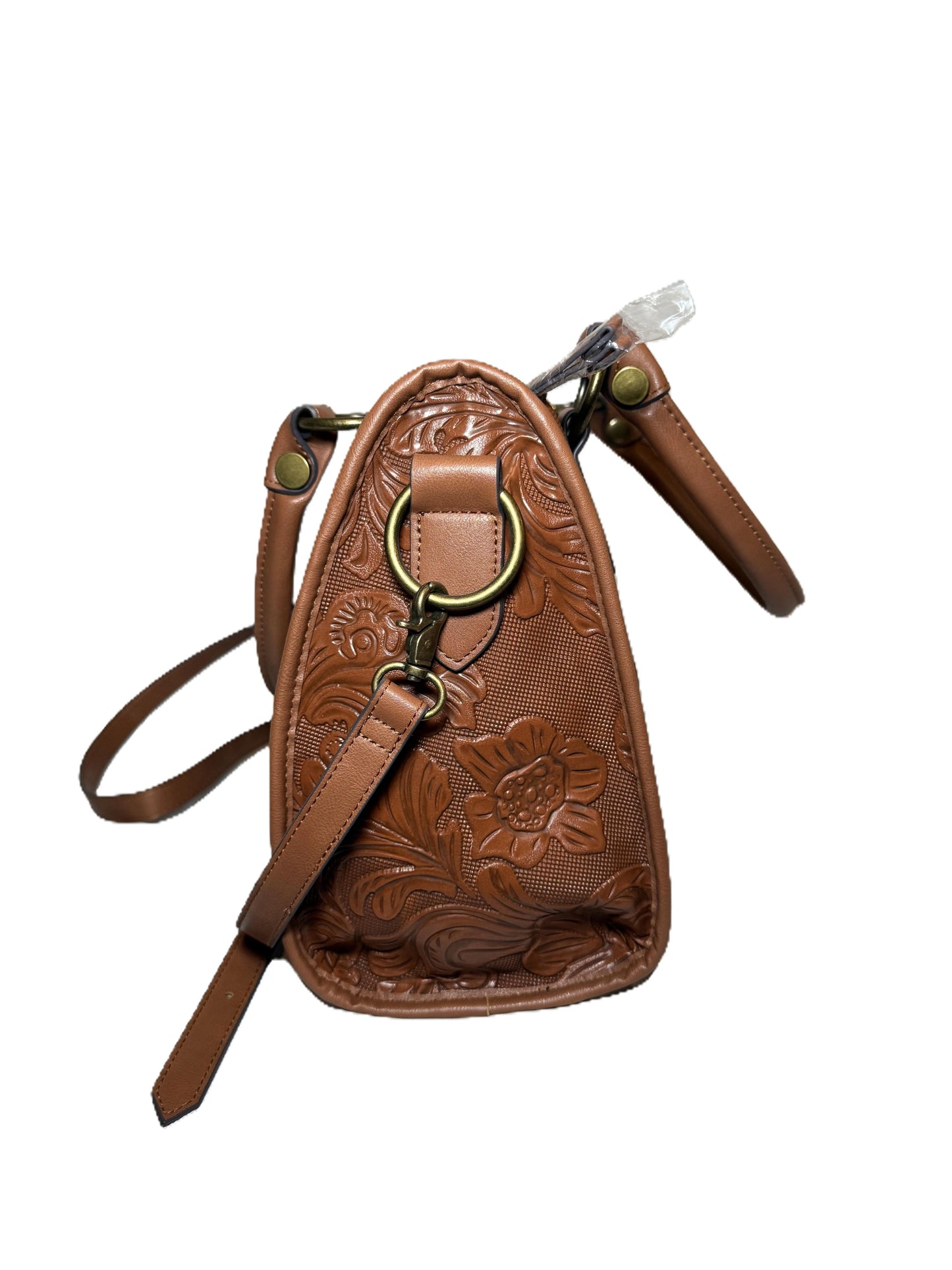 Frye and Co. Brown Embossed Satchel Bag