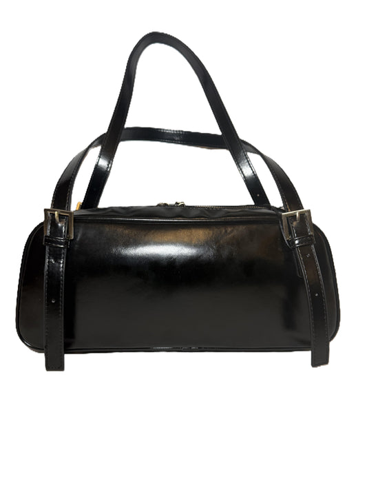 SoftLeather Rectangular Black Bag