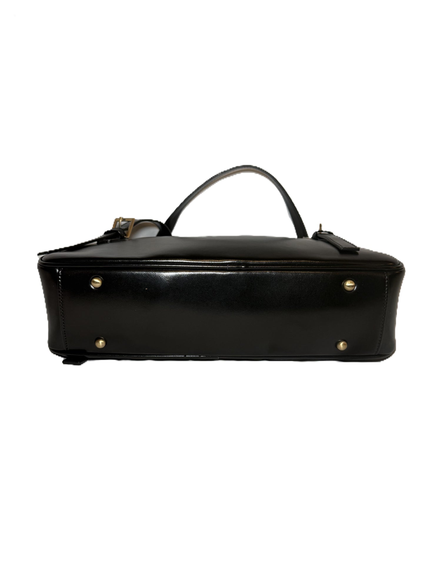 SoftLeather Rectangular Black Bag