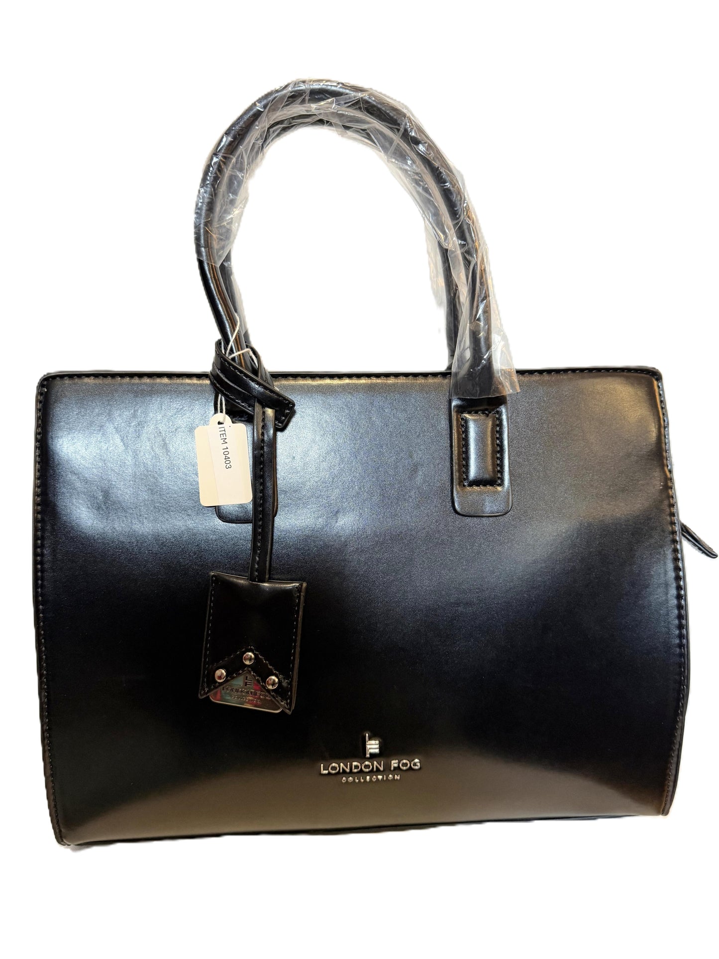 London Fog Faux Leather Tote.