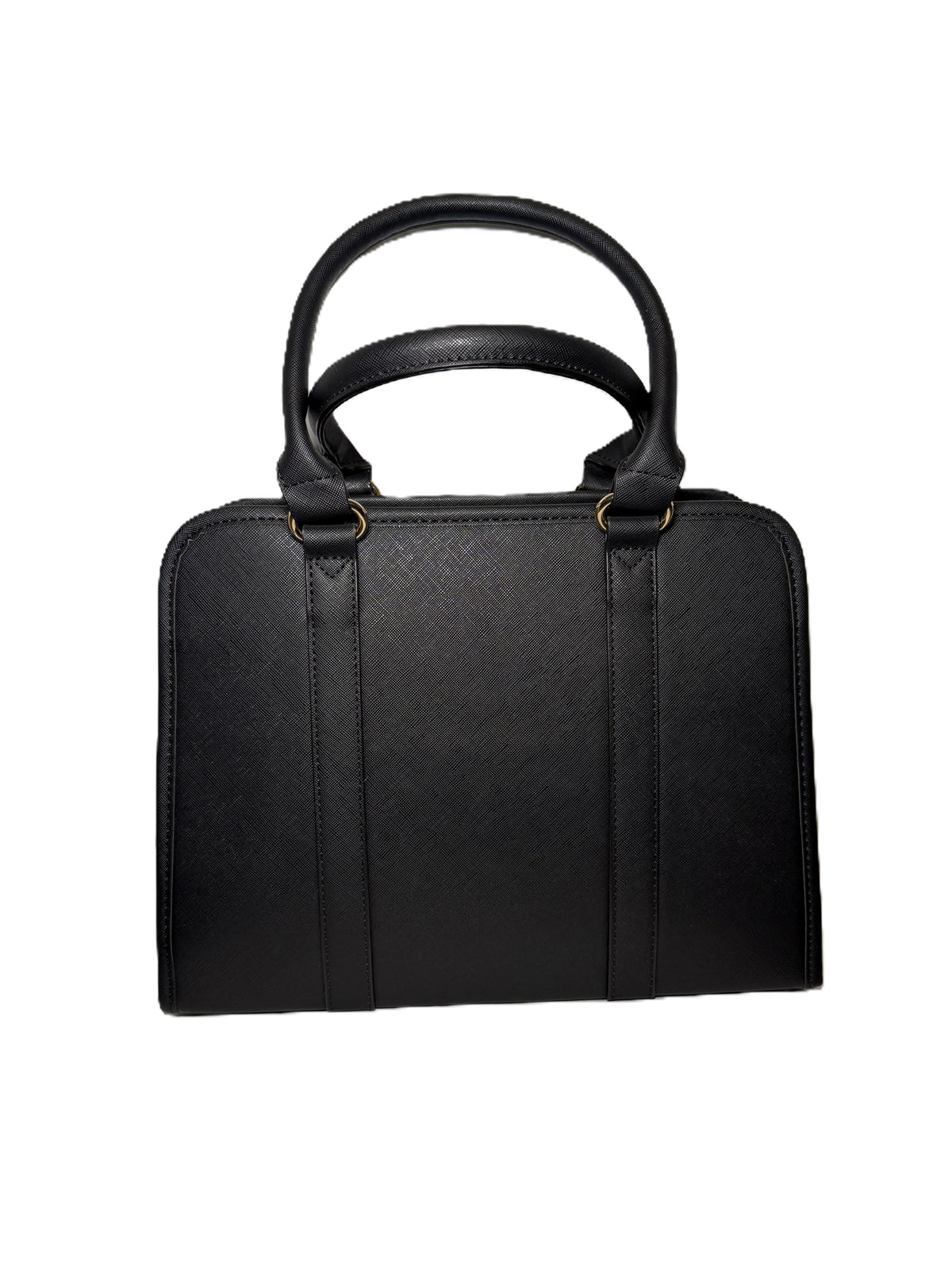 Two Toned Black/White Shoulder Bag/ Top Handle Work Satchel