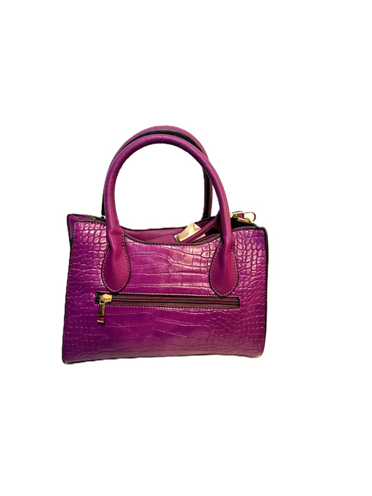  Crocodile Embossed Vegan Leather Crossbody/Tote Bag 