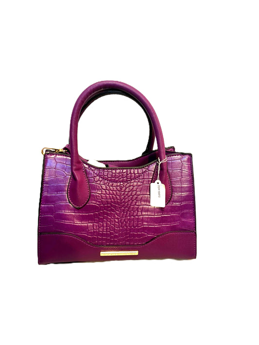  Crocodile Embossed Vegan Leather Crossbody/Tote Bag 