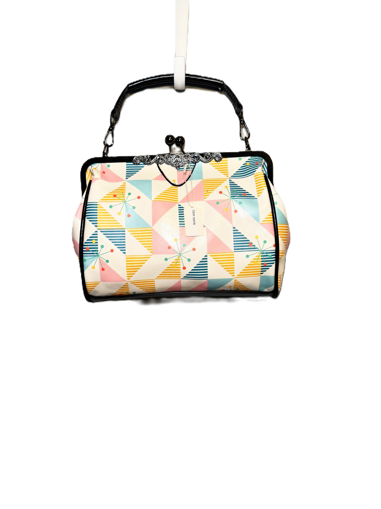 Modern Geometric Kiss lock Handbag