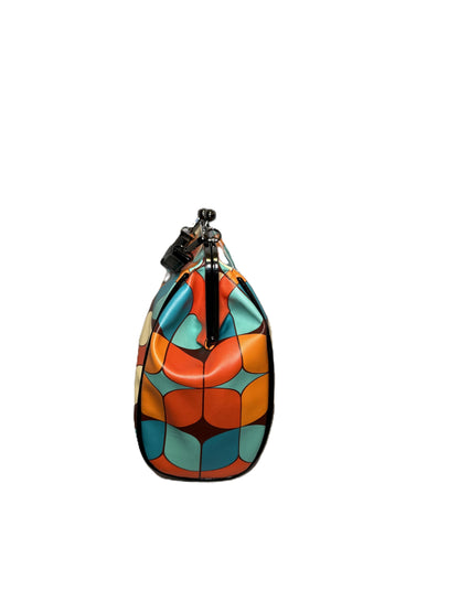 Geometric Kiss Lock Crossbody Bag