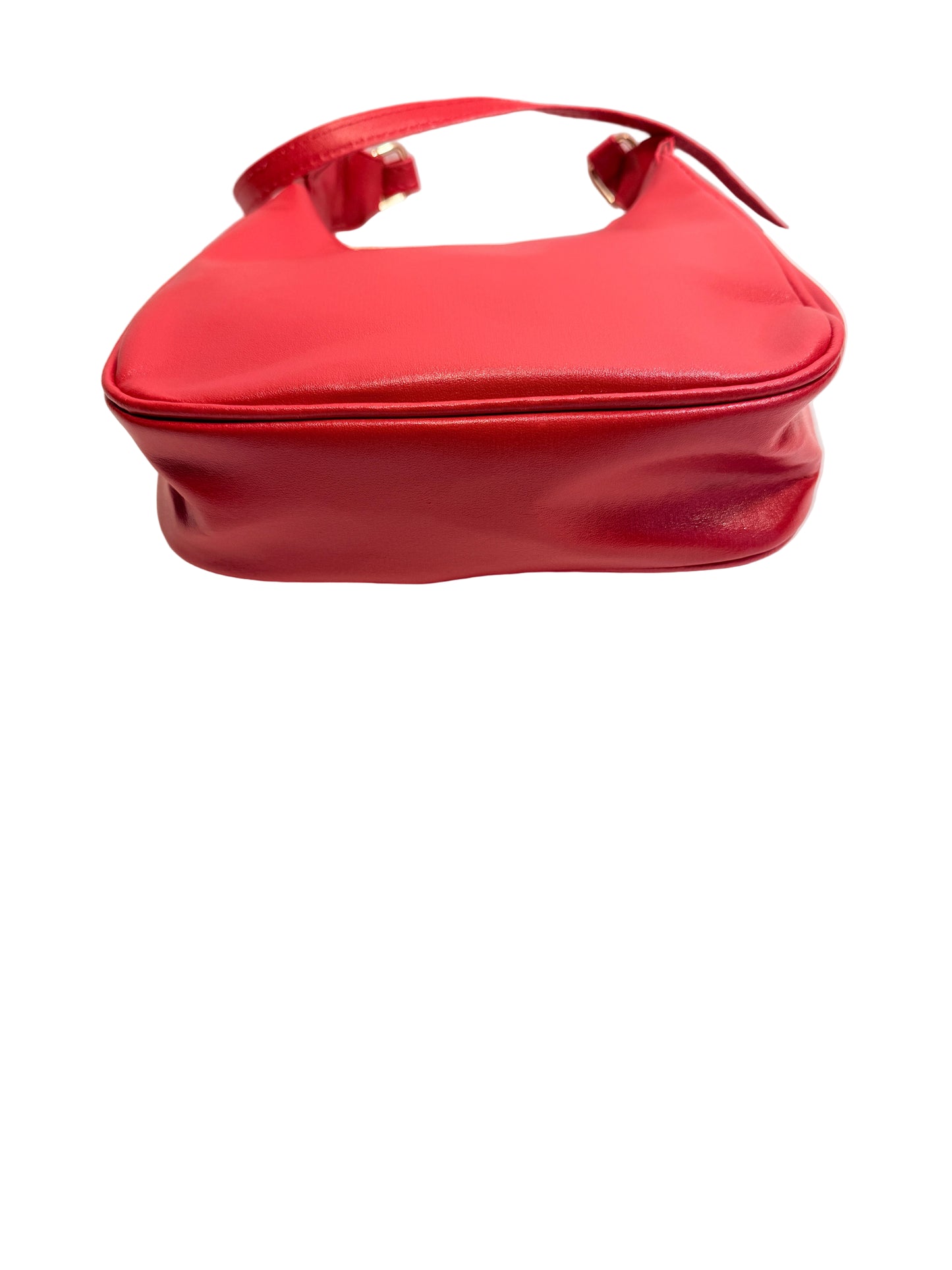 Small Red Crossbody Shoulder Bag w/Top Zip Closure.