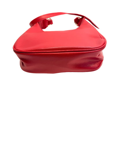 Small Red Crossbody Shoulder Bag w/Top Zip Closure.